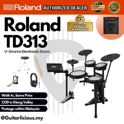 Roland V-Drums TD313 Electronic Drum Set (TD-313)
