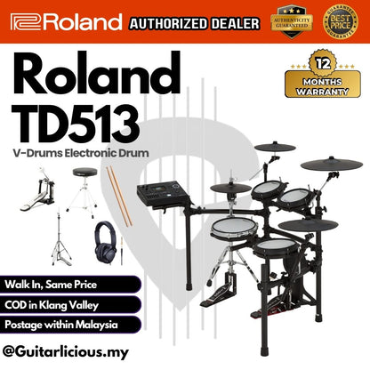 Roland V-Drums TD513 Electronic Drum Set - DRUM KIT (TD-513)