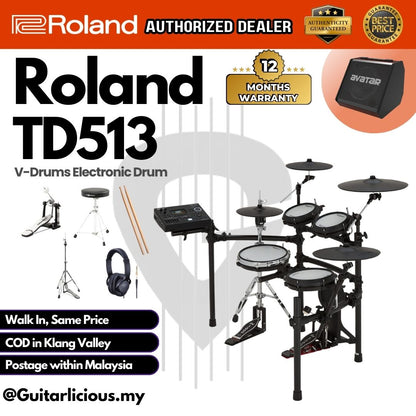 Roland V-Drums TD513 Electronic Drum Set - DRUM KIT (TD-513)