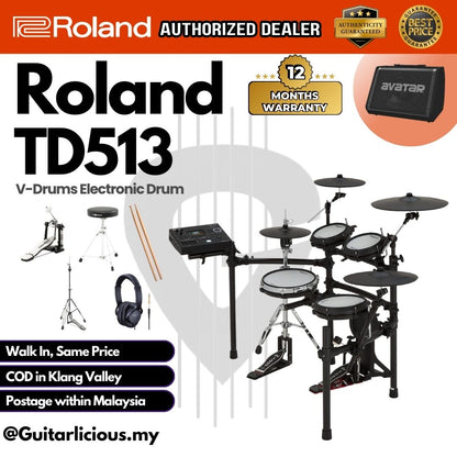 Roland V-Drums TD513 Electronic Drum Set - DRUM KIT (TD-513)