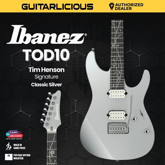 Ibanez TOD10 Tim Henson Signature Electric Guitar - Classic Silver