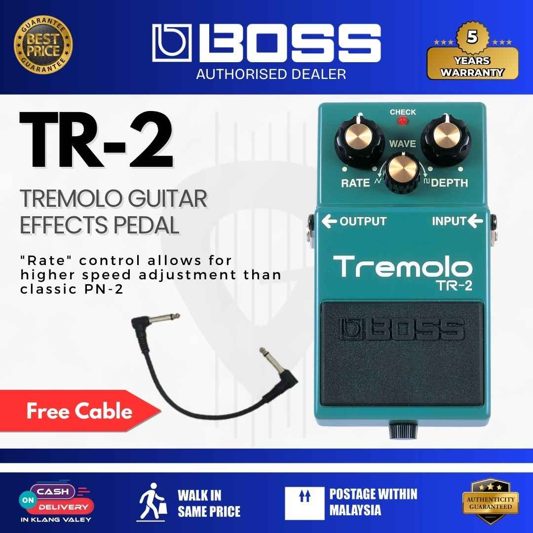 BOSS TR-2 Tremolo Guitar Effects Pedal