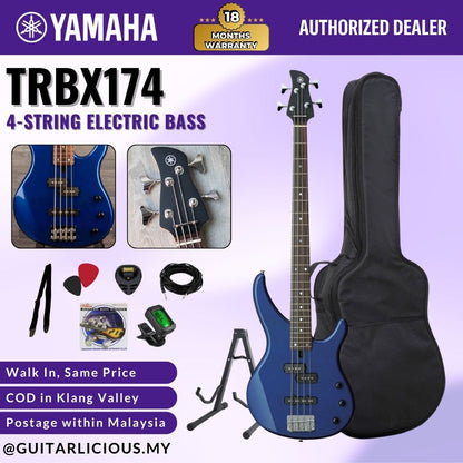 Yamaha TRBX174 4-string Electric Bass Guitar Package ( TRBX 174 / TRBX-174 )