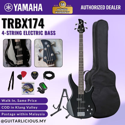 Yamaha TRBX174 4-string Electric Bass Guitar Package ( TRBX 174 / TRBX-174 )