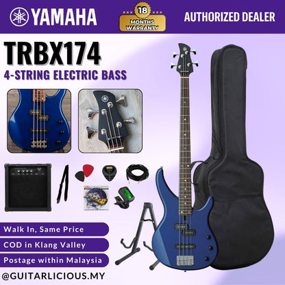 Yamaha TRBX174 4-string Electric Bass Guitar Package ( TRBX 174 / TRBX-174 )