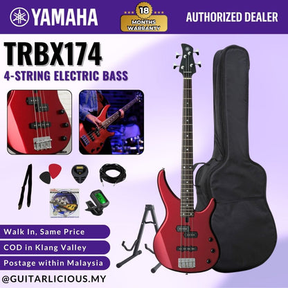 Yamaha TRBX174 4-string Electric Bass Guitar Package ( TRBX 174 / TRBX-174 )