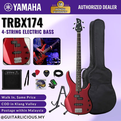 Yamaha TRBX174 4-string Electric Bass Guitar Package ( TRBX 174 / TRBX-174 )