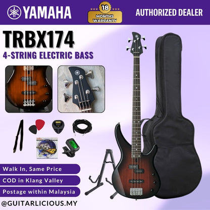 Yamaha TRBX174 4-string Electric Bass Guitar Package ( TRBX 174 / TRBX-174 )