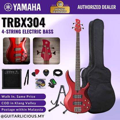Yamaha TRBX304 4-string Electric Bass Guitar Package ( TRBX 304 / TRBX-304 )