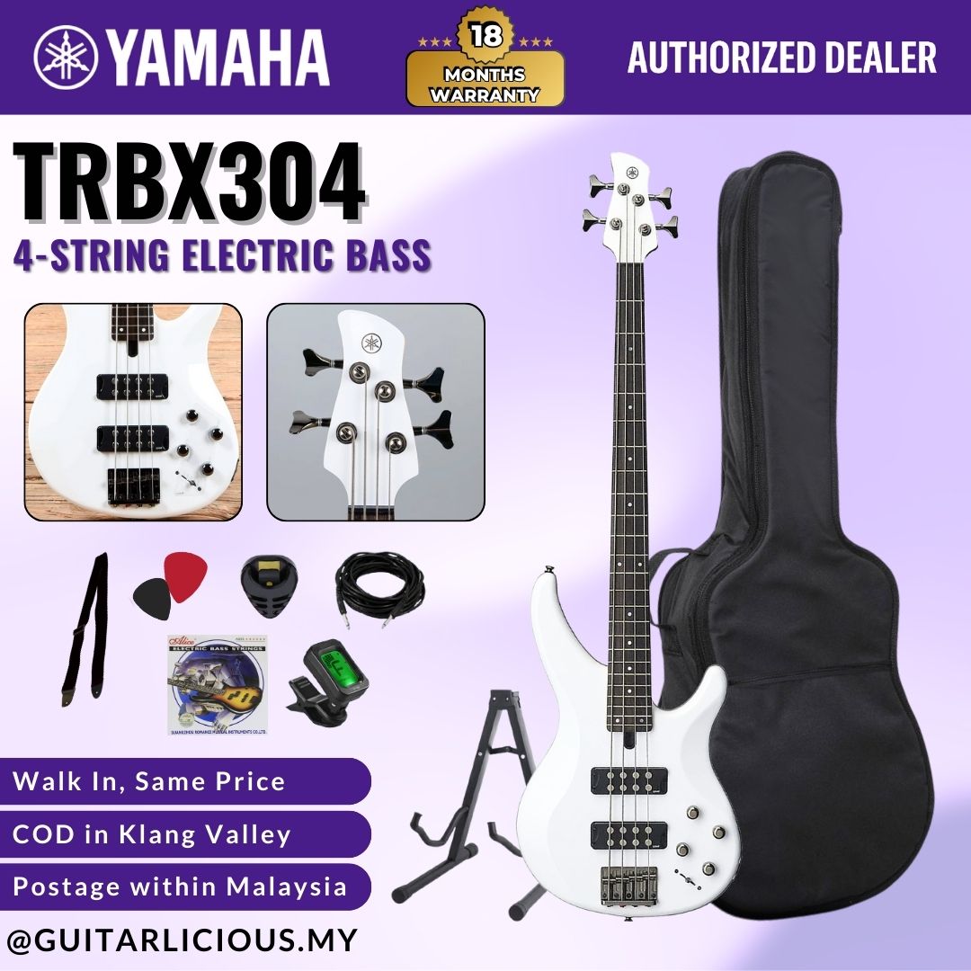 Yamaha TRBX304 4-string Electric Bass Guitar Package (TRBX 304