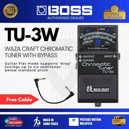 Boss TU-3W Waza Craft Chromatic Tuner with Bypass