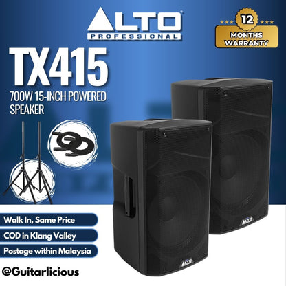 Alto TX415 700W 15" Powered Speaker with Stand and Cable ( TX-415 / TX 415)
