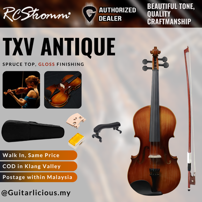 RCStromm Standard Violin TXV Antique Series (Top Spruce, Side and Back Maple) - 1/8 , 1/2 , 3/4 , 4/4