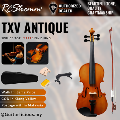 RCStromm Standard Violin TXV Antique Series (Top Spruce, Side and Back Maple) - 1/8 , 1/2 , 3/4 , 4/4