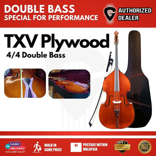 TXV Plywood 4/4 Double Bass DB01
