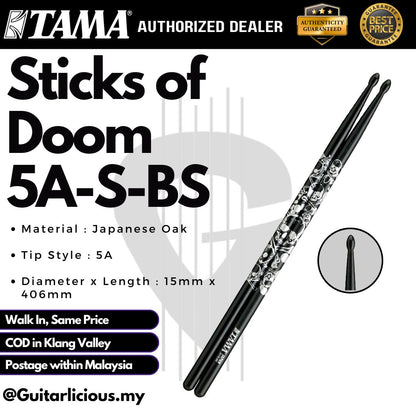 TAMA Sticks of Doom Drumsticks Wood Tip (Size 5)