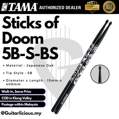 TAMA Sticks of Doom Drumsticks Wood Tip (Size 5)