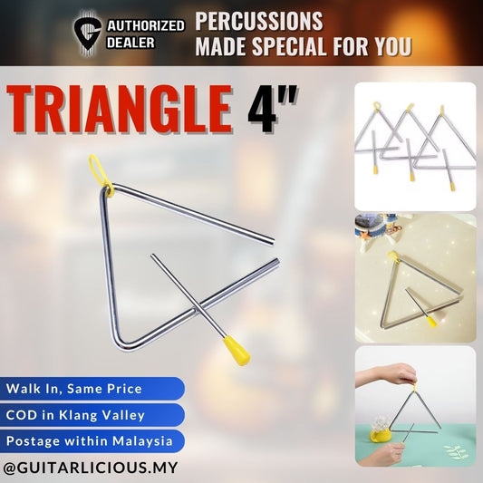 Triangle Bell Percussion Triangle 4 inch / 6inch / 8inch (T4 / T6 / T8)