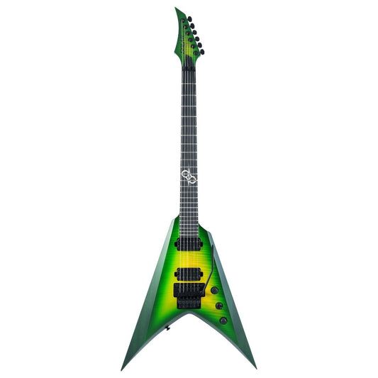 Solar V1.6FRLB Floyd Rose Flame Lime Burst Electric Guitar