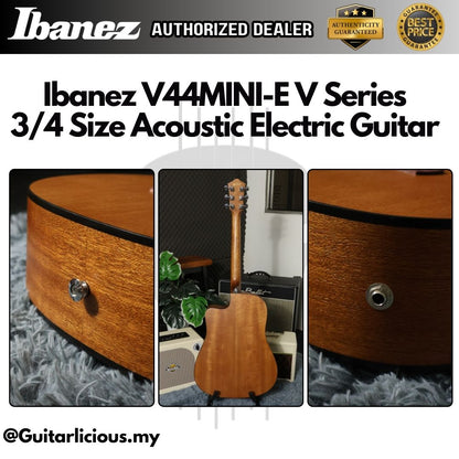 Ibanez V44MINI-E V Series 3/4 Size Acoustic Electric Guitar, Open Pore Natural ( V44-Mini-E / V-44 / V-MINI-E )