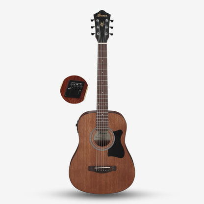 Ibanez V44MINI-E V Series 3/4 Size Acoustic Electric Guitar, Open Pore Natural ( V44-Mini-E / V-44 / V-MINI-E )