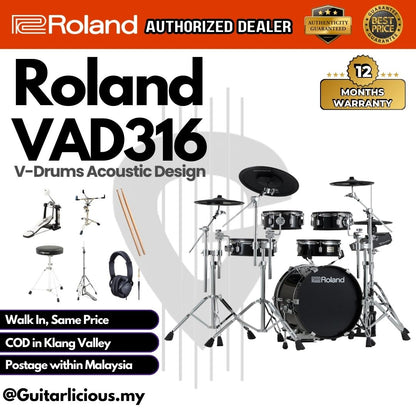 Roland VAD316 V-Drums Acoustic Design Electronic Drum Set (VAD-316)