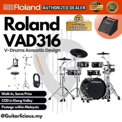 Roland VAD316 V-Drums Acoustic Design Electronic Drum Set (VAD-316)