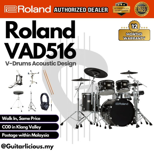 Roland VAD516 V-Drums Acoustic Design Electronic Drum Set (VAD-516)