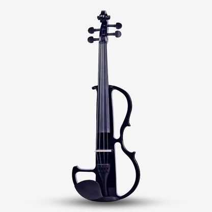 The Rose Electric Violin for Beginner with Free Bow, Bridge, Headphone, Case, Rosin, Cable, & Battery (4/4 Full Size, R-E10)