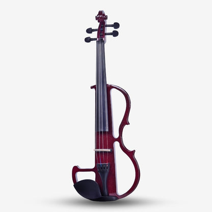 The Rose Electric Violin for Beginner with Free Bow, Bridge, Headphone, Case, Rosin, Cable, & Battery (4/4 Full Size, R-E10)