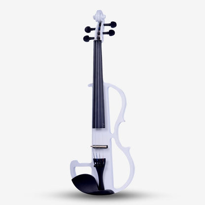 The Rose Electric Violin for Beginner with Free Bow, Bridge, Headphone, Case, Rosin, Cable, & Battery (4/4 Full Size, R-E10)