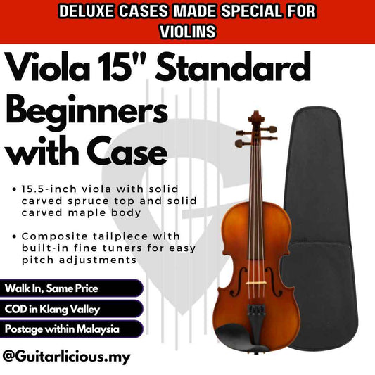 Viola 15" Standard Beginners with Case -  VL380