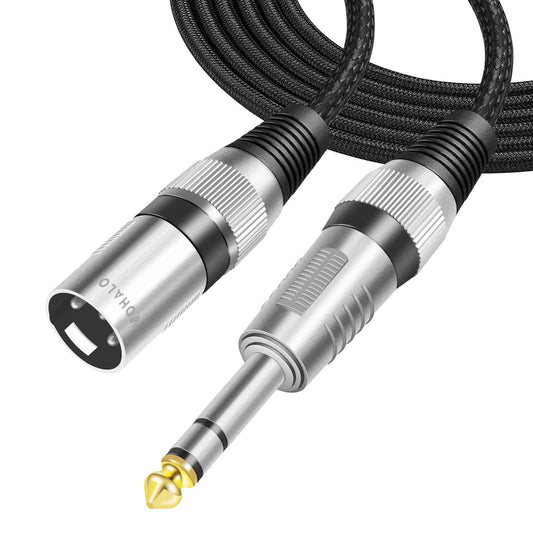 SONICAKE VXM Series XLR Male to 1/4-Inch TRS Male Cable - Gold Plated High Fidelity, Noise-Eliminating Microphone Cable (2M / 3M)