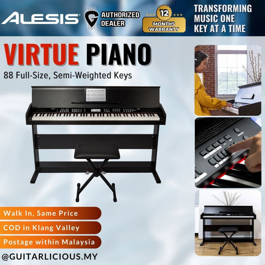 ALESIS Virtue 88 Keys Digital Piano (A62-VIRTUEBLACKXEU)