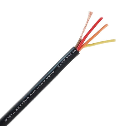 MOGAMI W2972 Star Quad 4-Core Speaker Cable – 2.05mm² (15AWG) OFC Wire for Hi-Fi, Studio & PA Systems - 100m