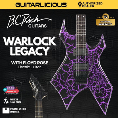 B.C. Rich Warlock Legacy with Floyd Rose Electric Guitar - Purple Crackle (Coming Soon)