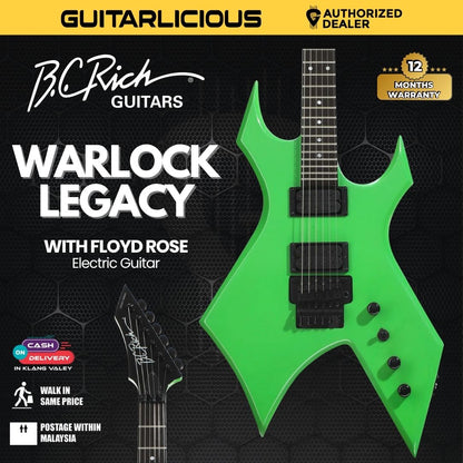 B.C. Rich Warlock Legacy with Floyd Rose Electric Guitar - Green Pearl (Coming Soon)
