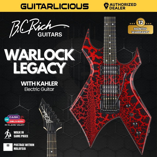 B.C. Rich Warlock Legacy with Kahler Electric Guitar - Red Crackle (Coming Soon)