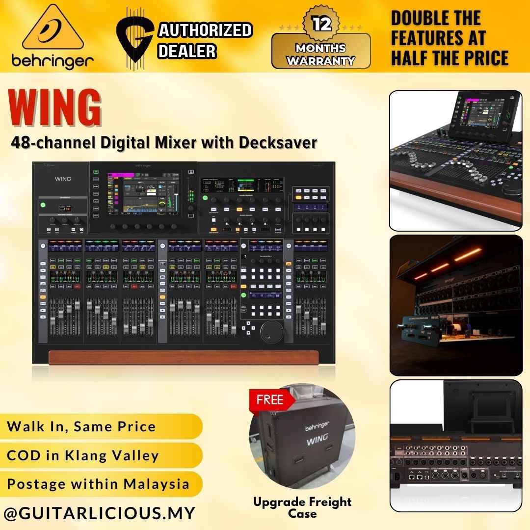 Behringer WING 48-channel Digital Mixer with Decksaver - Black (Free Upgrade Freight Case)