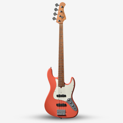 Bacchus WJB-1DX RSM/M Universe Series 4 Strings Bass Guitar - Fiesta Red