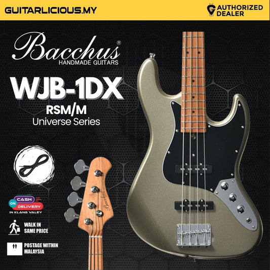Bacchus WJB-1DX RSM/M Universe Series 4 Strings Bass Guitar - Misty Dawn Gold