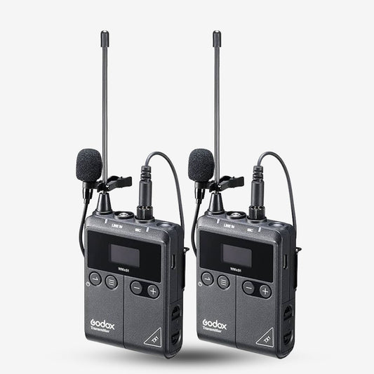 Godox WMicS1 Kit2 - UHF Wireless Lavalier Microphone System ( WMICS1-KIT2 / WMICS1 KIT2 )