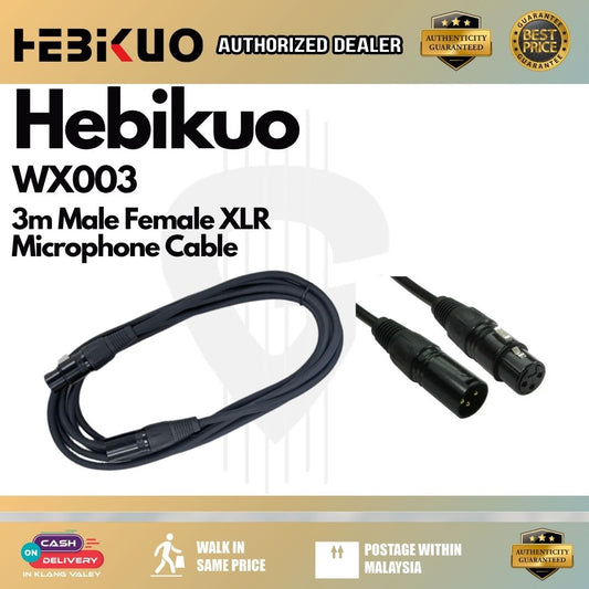 Hebikuo WX  Male to Female XLR Microphone Cable ( 3m / 6m)