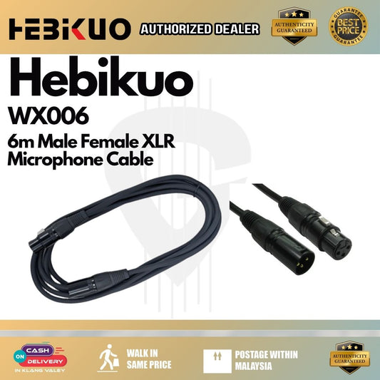 Hebikuo WX  Male to Female XLR Microphone Cable ( 3m / 6m)