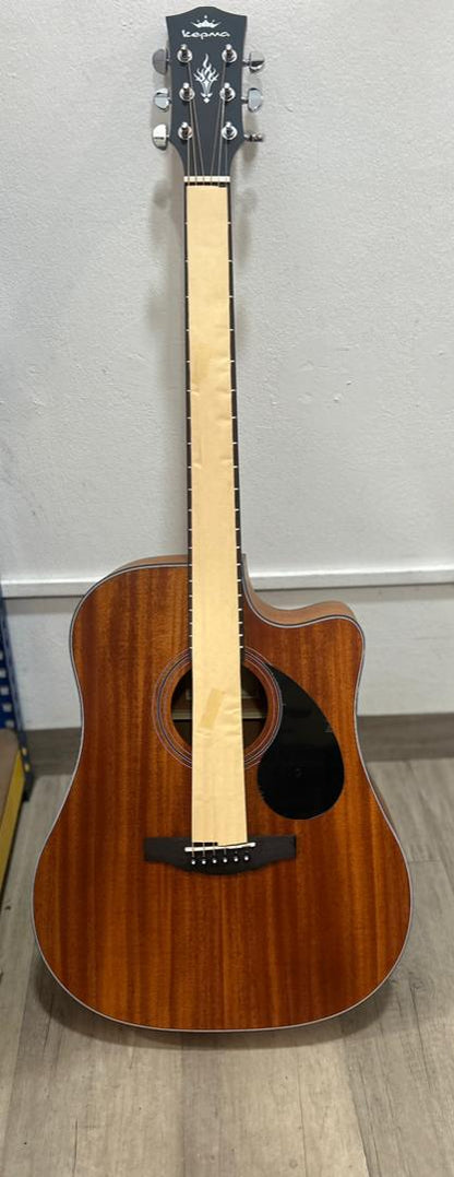 KEPMA EDC 41 inch Dreadnought Semi Acoustic Guitar w AcoustiFex® K-10 Pickup, Full Back Mahogany, EDC-K10 -B-STOCK