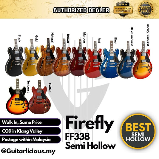 Firefly Semi Hollow Body Electric Guitar with Double Closed Humbucker (FF338 / FF 338)