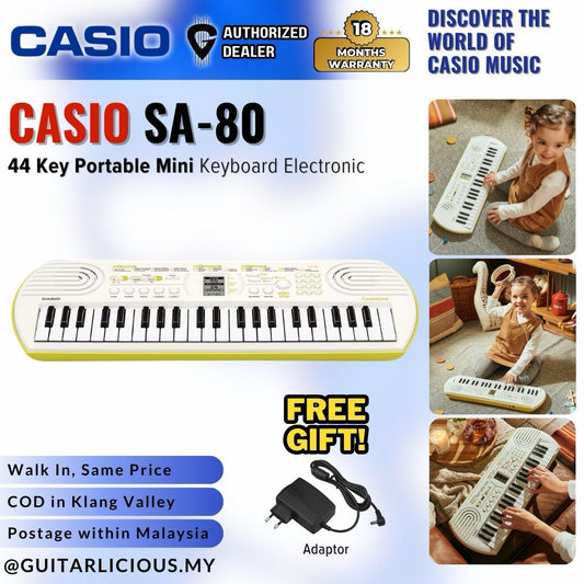 Casio SA-80 44 Key Casiotone Portable Mini Keyboard Electronic Piano (SA80)