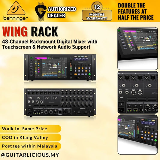 Behringer WING Rack – 48-Channel Rackmount Digital Mixer with Touchscreen & Network Audio Support