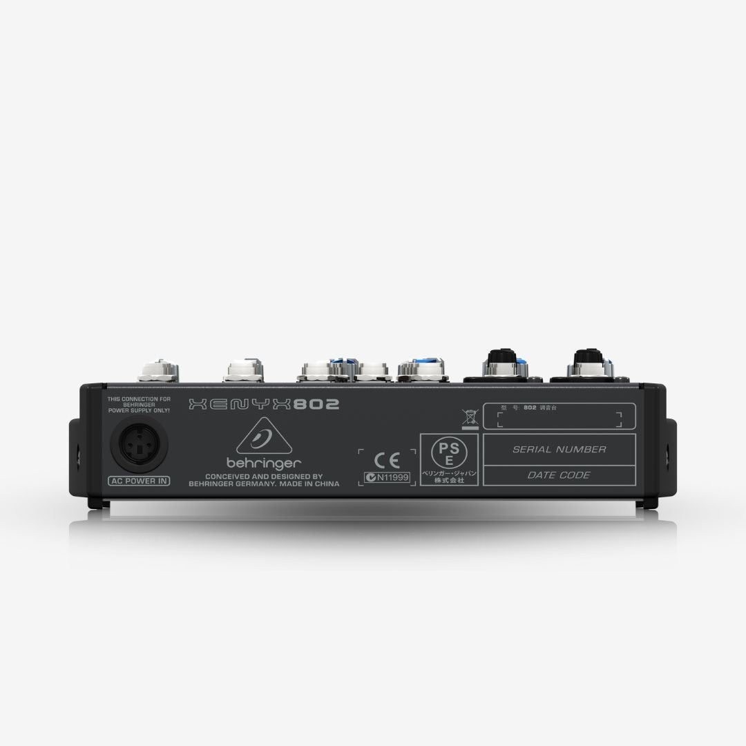 Behringer XENYX-802 Premium 4 Channel Analog Mixer 8 Input 2