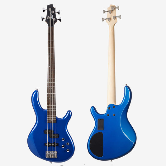Cort Action Plus Electric Bass Guitar with Bag - Blue Metallic